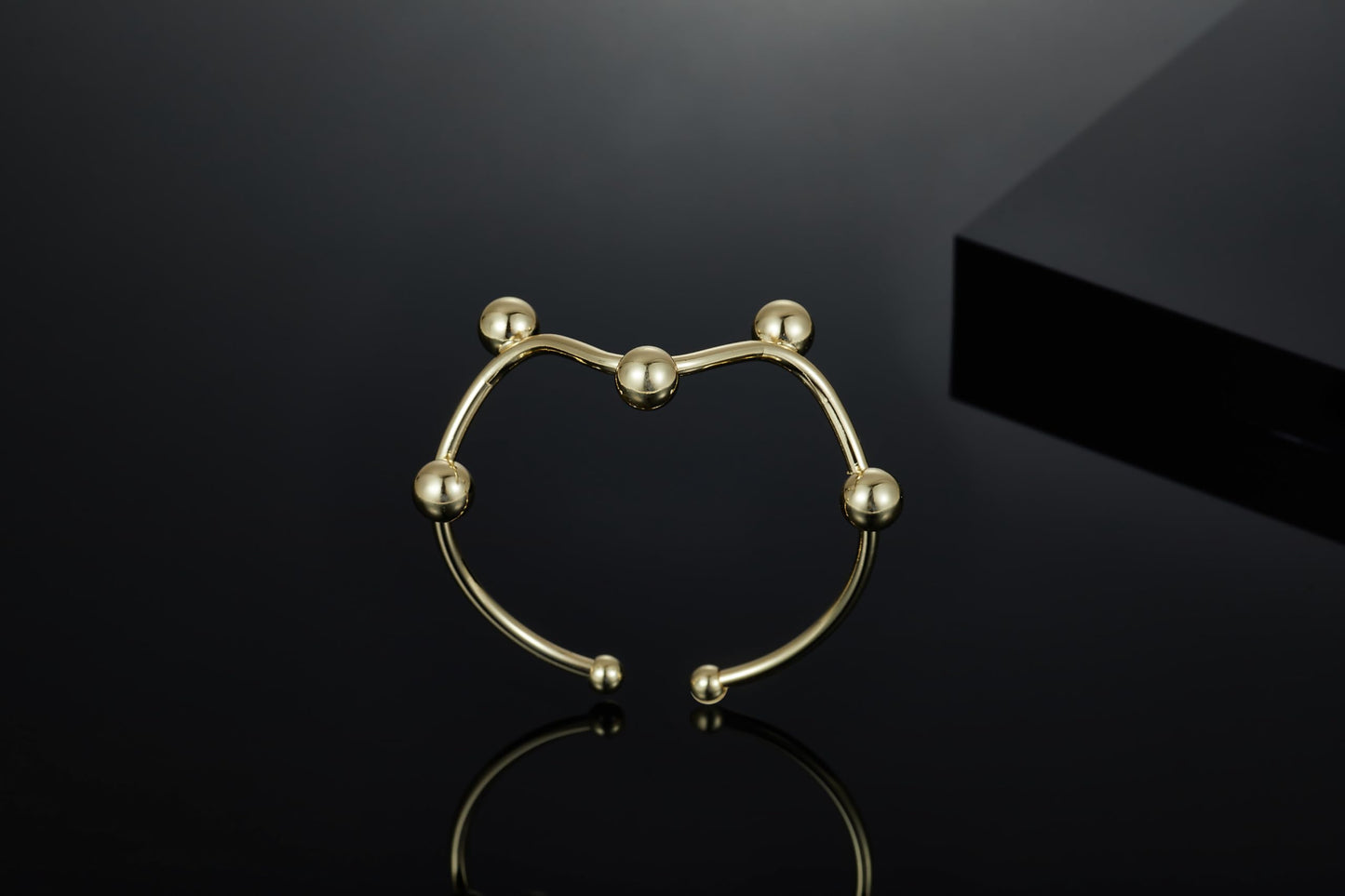SHINYTE CATALINE 14K Plated Gold Adjustable Cuff Bracelet for Women,Dainty Stackable Gold Bangle Mothers Day Gift for Girlfriend,Wife,Lover,Mom