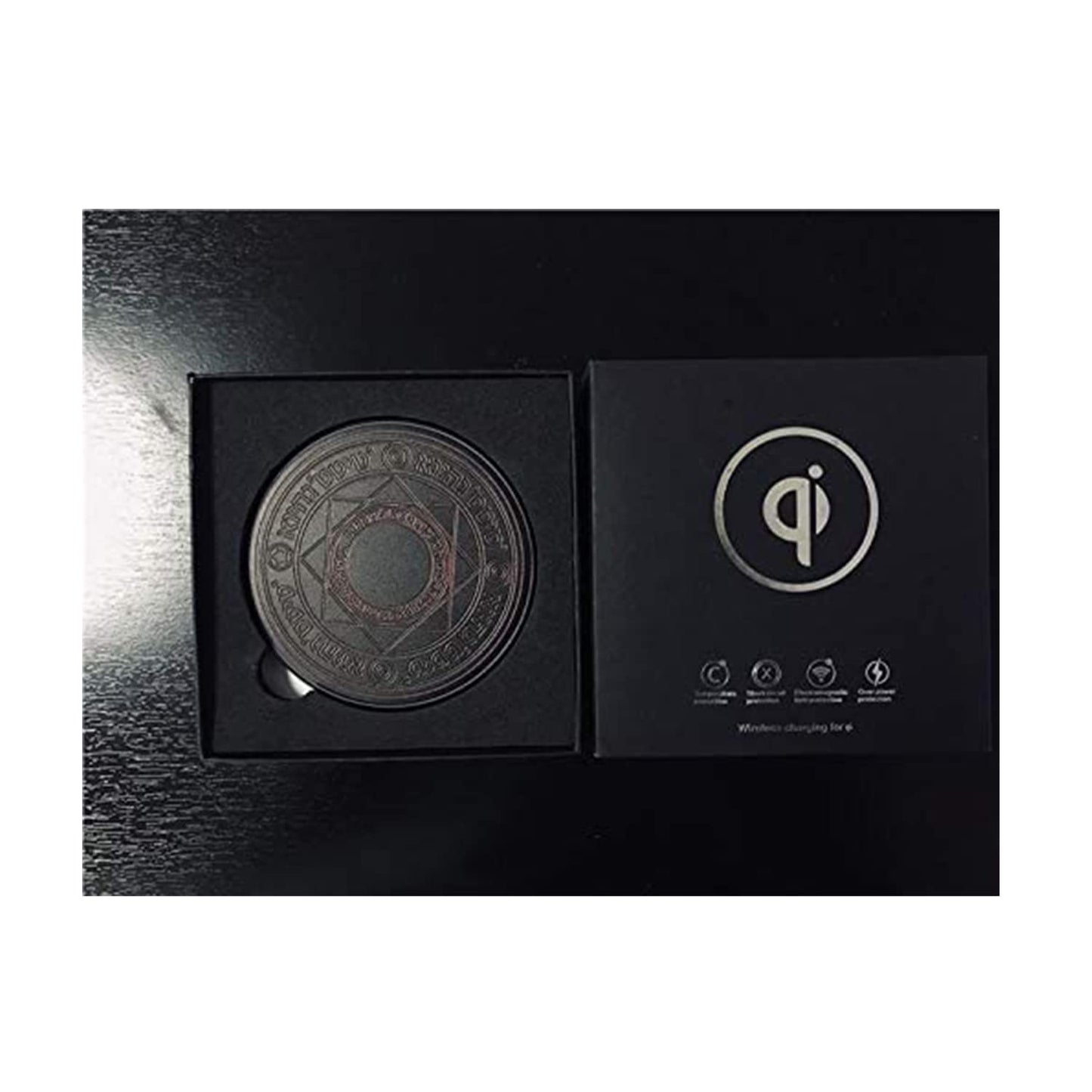 Omio Glowing Magic Array Wireless Charger Ultra Slim 10W Qi Wireless Fast Charger Charging Pad for iPhone 17 Pro Max/16/15/14/13/12 Pro Max/Galaxy Z Flip 7//Z Fold 7/ S24 Ultra/S23/S22 More Qi Devices