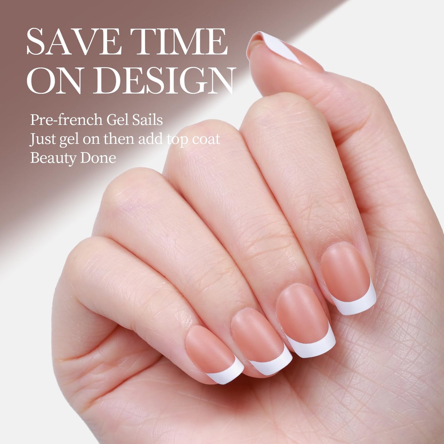 Curvlife 300Pcs French Gel Nail Tips, Press-On Nails, Skin Tone Options, Gel x Nail Tips 15 Sizes, French Tips Design for DIY Nail Art