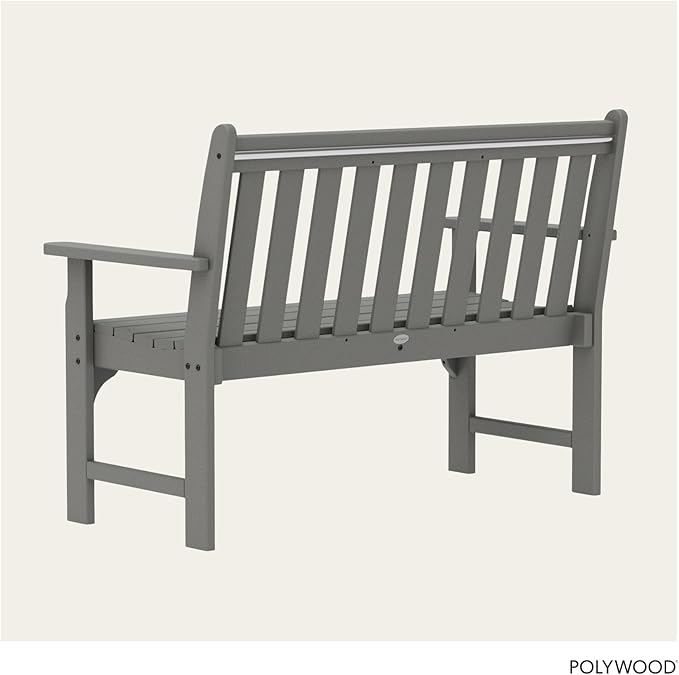 POLYWOOD GNB48GY Vineyard 48" Bench, Slate Grey