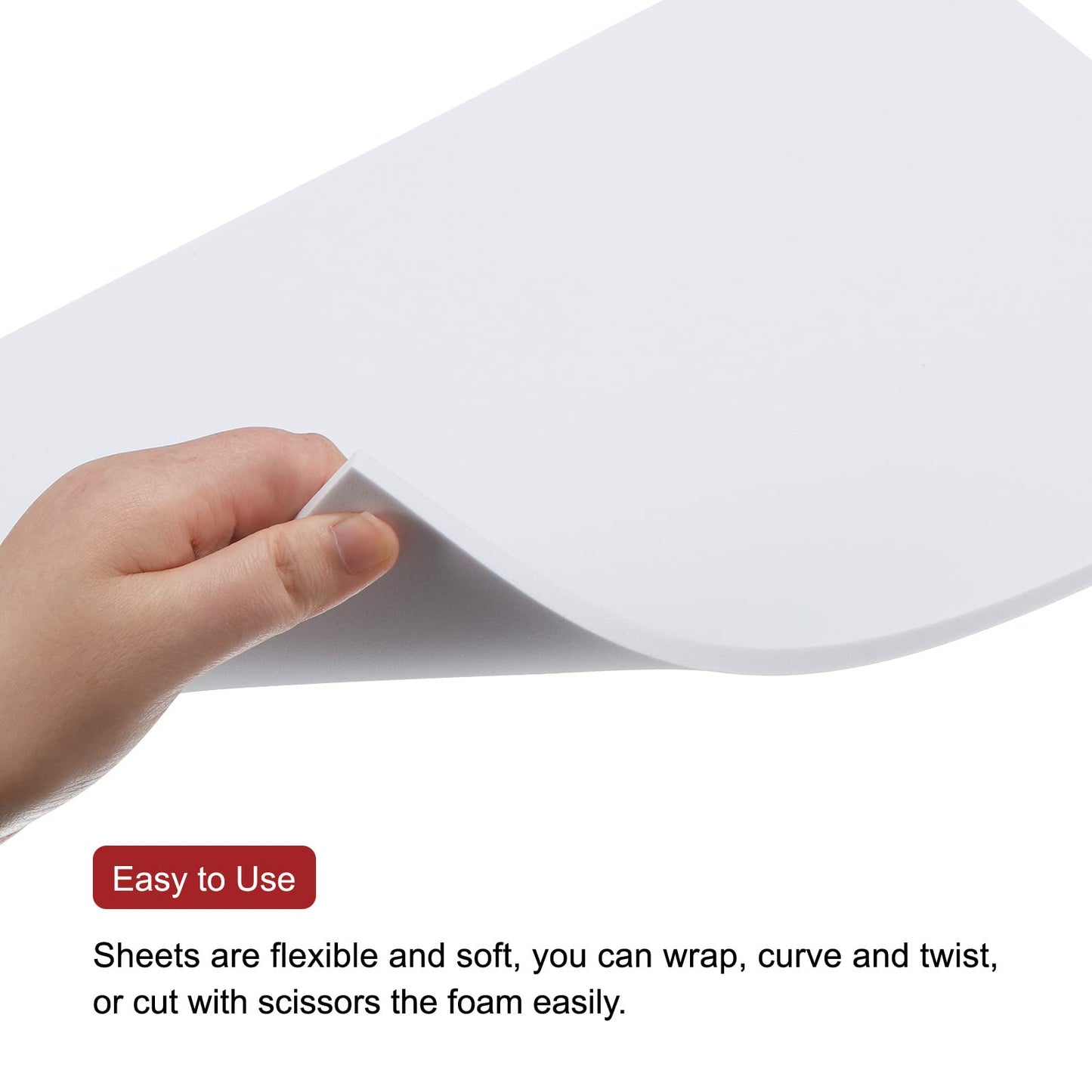 uxcell EVA Foam Sheets White 12 Inch x 9 Inch 6mm Thickness for Crafts DIY Pack of 10