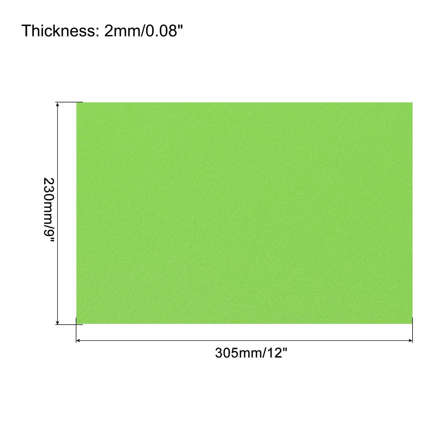 uxcell EVA Foam Sheets Green 12 Inch x 9 Inch 2mm Thickness for Crafts DIY Pack of 30