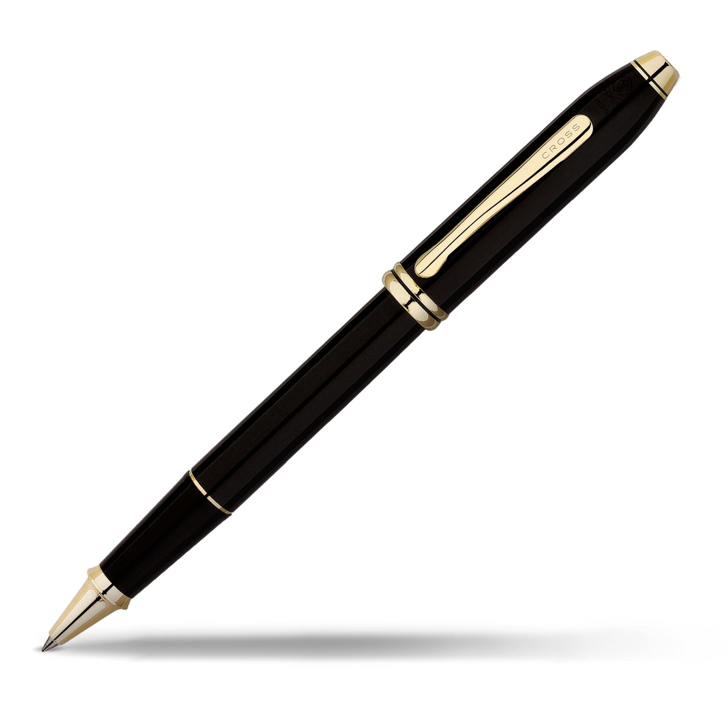 Cross Townsend Classic Black Lacquer Rollerball Pen, Black Ink - Elegant Pen, Black Ink for Effortless Writing - Consistent, Smooth Writing - Large Nib - Reliable & Long-Lasting - Includes Gift Box