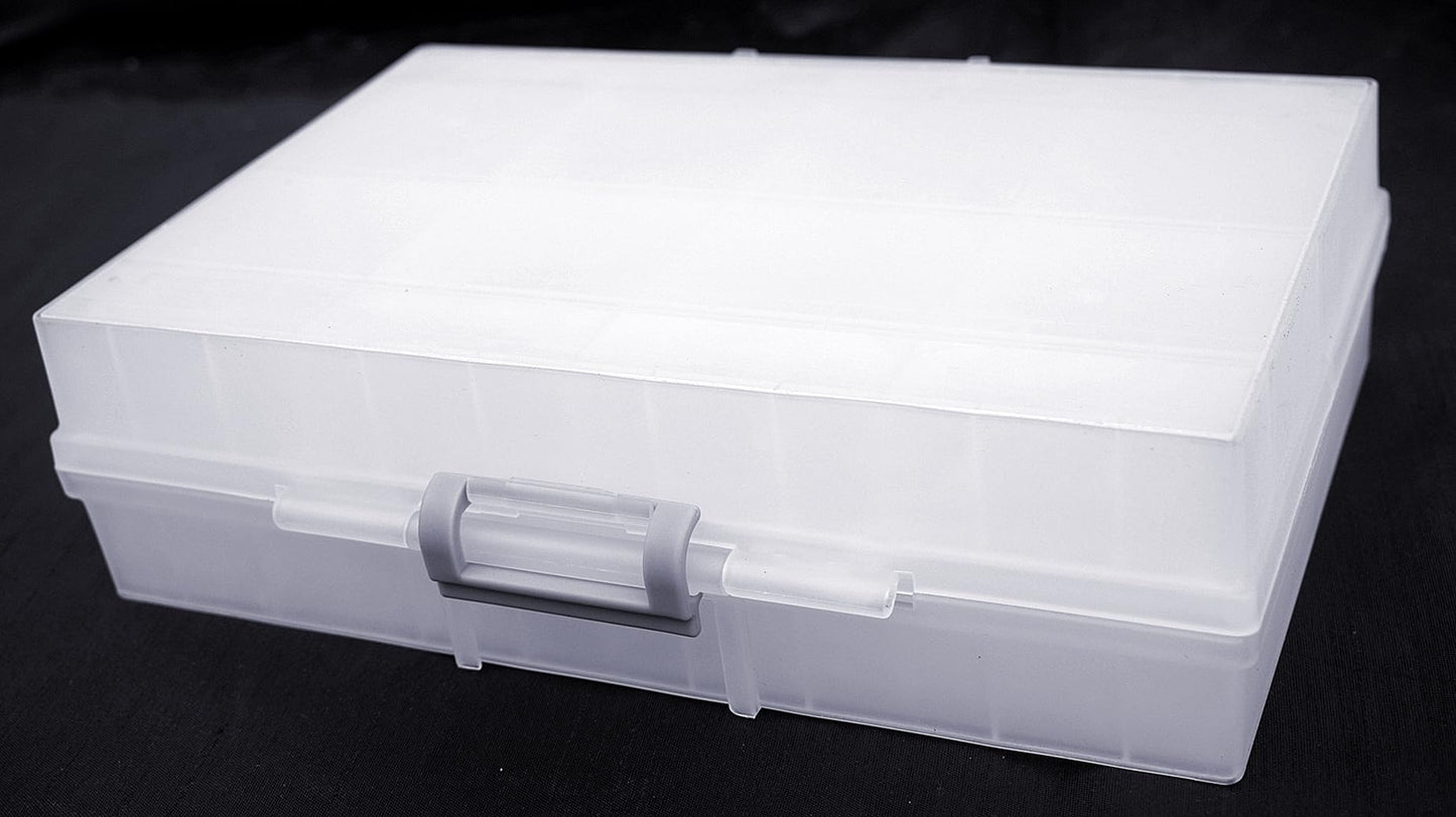 Aidetek half transparent BOX-ALL-24 small parts beads stationery jewelry box organizer for sorted parts 3 sizes 24 compartments with lid