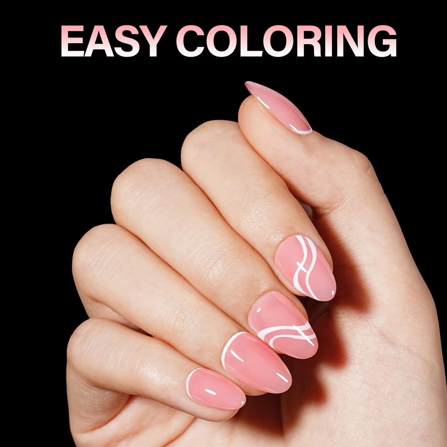 AILLSA Short Almond Nail Tips Pre-Shaped Acrylic Nail Tips Half Matte Full Cover Nails Tips Clear Gelly Press on False Tip Nail for Extension Nail Manicure Home DIY 240PCS 15Sizes