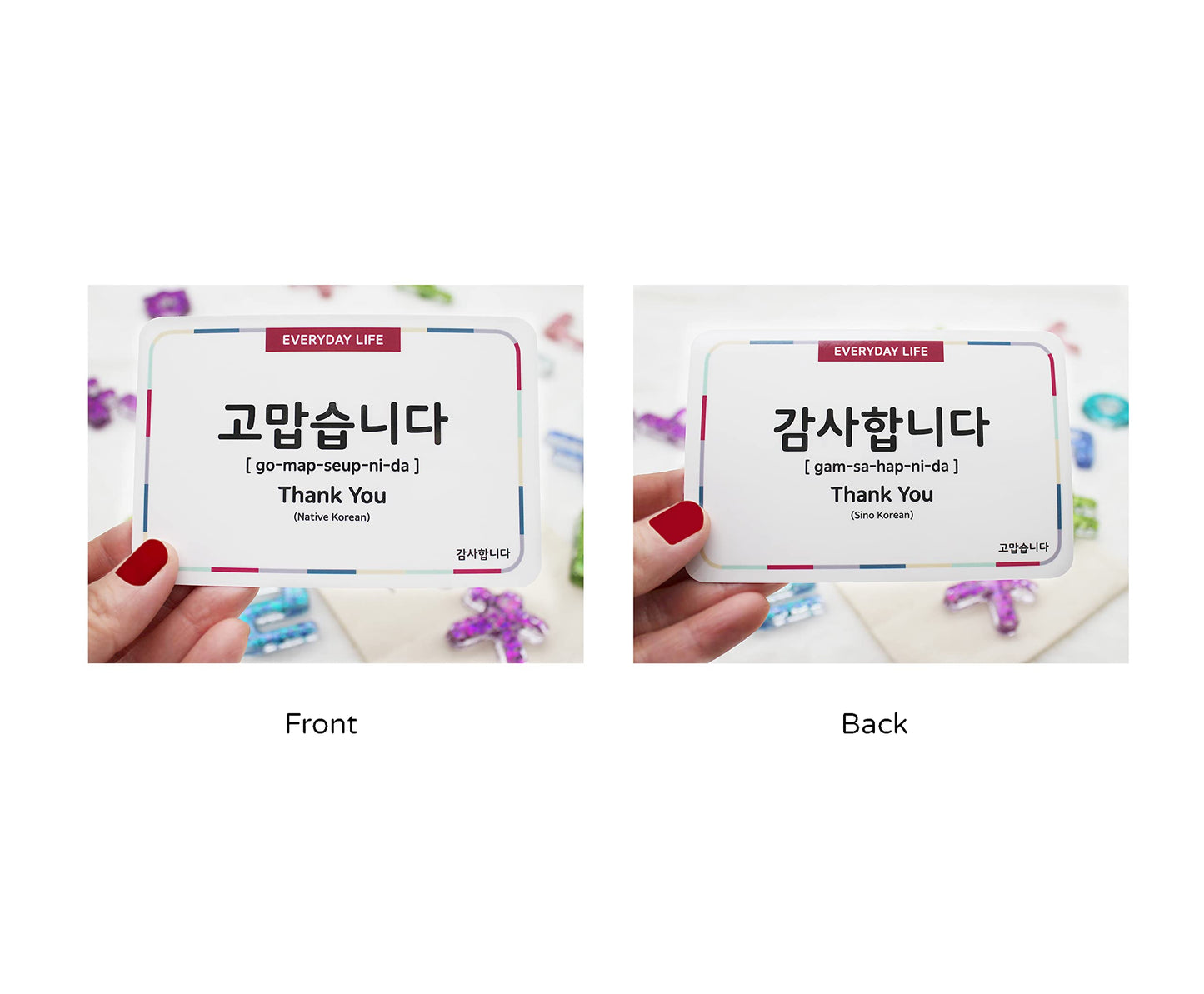 Stellarsol Korean Flashcards for Beginners – 120 Essential Dialogue Phrases & Words – Includes Hangul, Romanization, English, MP3 Audio, Gift Box