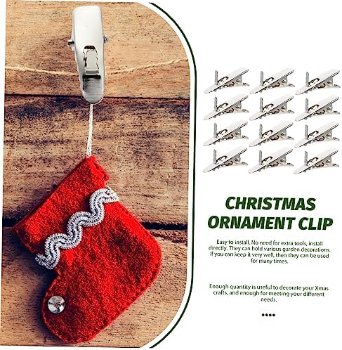 Cabilock 300pcs Xmas Tree Ornament Clips Flower Clamps for Christmas Decorations Multifunctional Adornment Clips for Wreaths Holiday Decor for Home Use