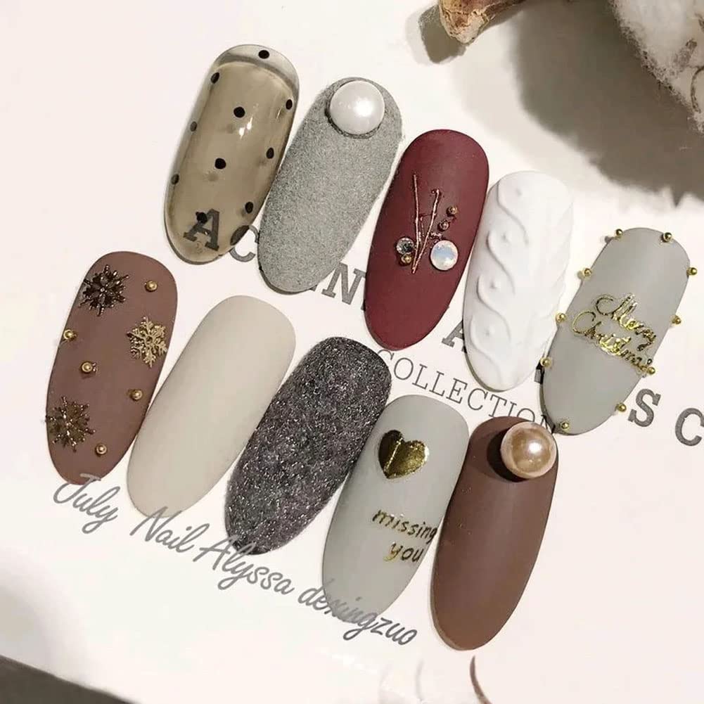 Mesiyun Nail Art Metal Beads 3D Steel Balls Studs Nail Beads Gold & Silver Mixed Size Caviar Beads for DIY Crafts Decoration 6 Size