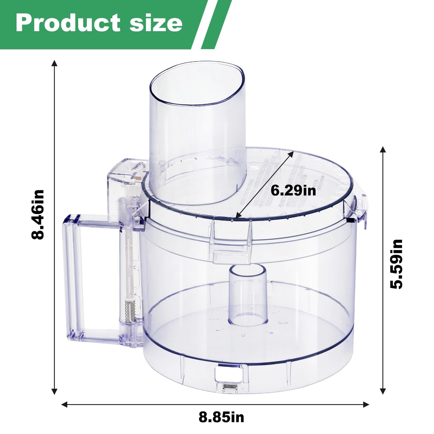 7 Cup Food Processor Replacement Parts Kit for Cuisinart DLC-10 Series Food Processors,Contain:FP-631AGTX-1 Food Processor Work Bowl & DLC-117BGTXT1 Food Work Bowl Cover