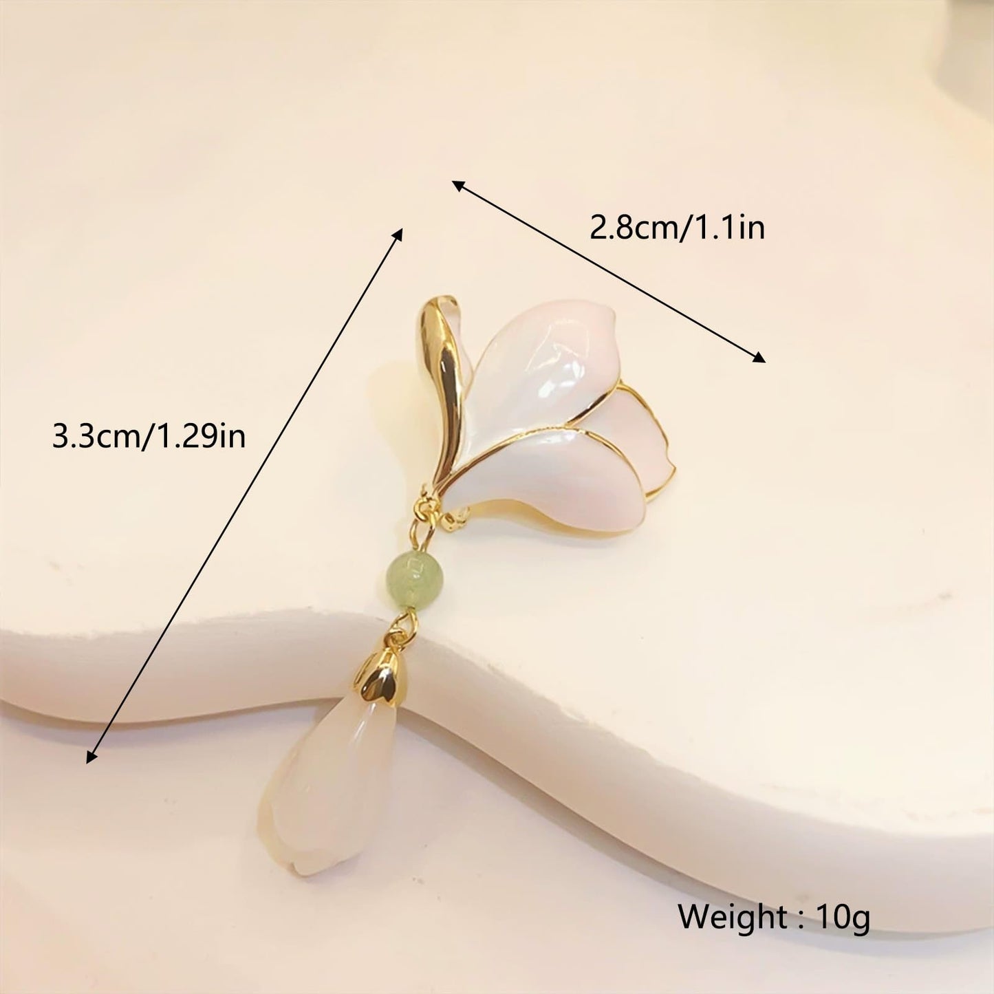 HETICA Women Animal Floral Brooch Pin Accessory Perfect as a Gift for Anniversary Celebrations, Parties, Or Everyday Wear (Magnolia)