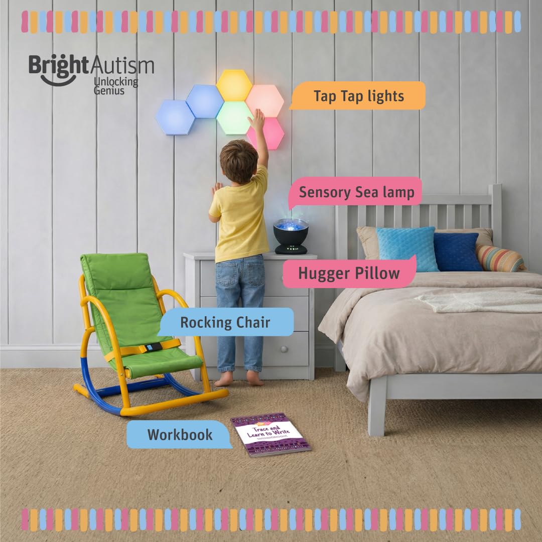 Bright Autism Sensory Pillow (Yellow & Blue)