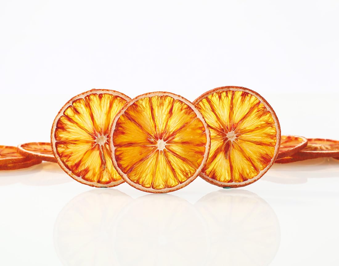Selected Dried Blood Orange Slices 5 Oz/142g, Culinary & Garnish Grade, Dehydrated Blood Orange for Cocktail, Decoration, 100% Natural, No Sugar Added.