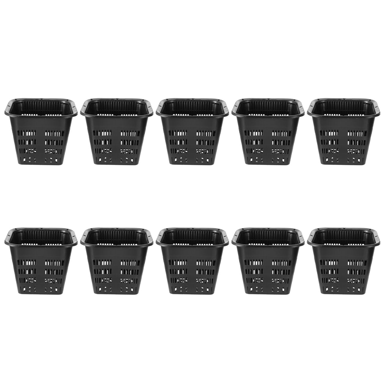 Yardwe Root Control Basin Square Net Pot 5.38 Inch Thickened Plastic Hydroponic Plant Basket for Root Growth and Water Cultivation