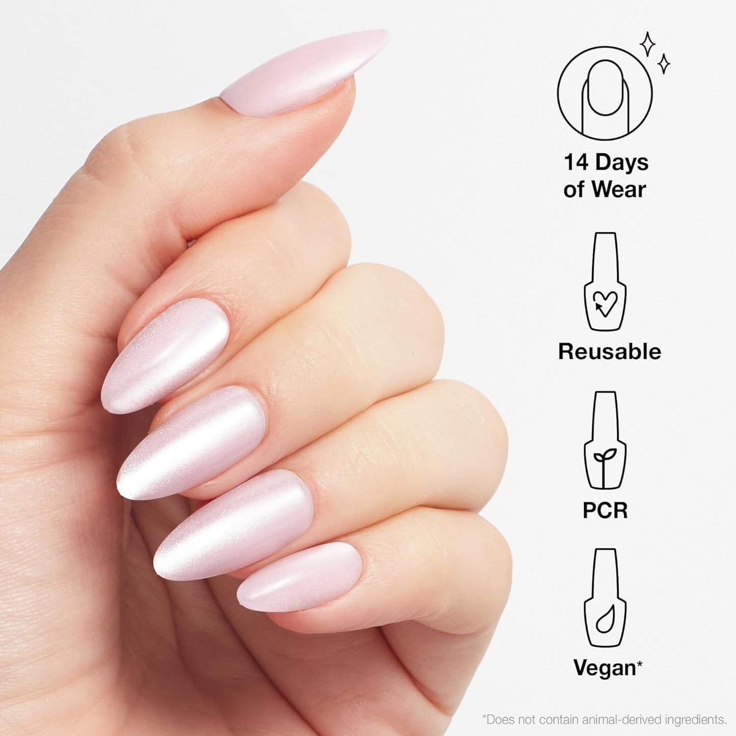 OPI xPRESS/ON Editor in Chic | Velvet Pink Long Almond Press On Nails | With Nail Glue | Long Lasting, Reusable, Non-damaging