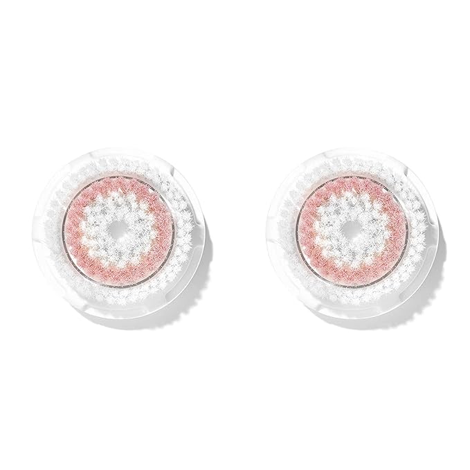 Clarisonic Face Cleansing Brush Head Replacement | Skin Brightening Face Brush for Dull Skin | Suitable for Sensitive Skin | Compatible with Mia 1, Mia 2, Radiance,2-count