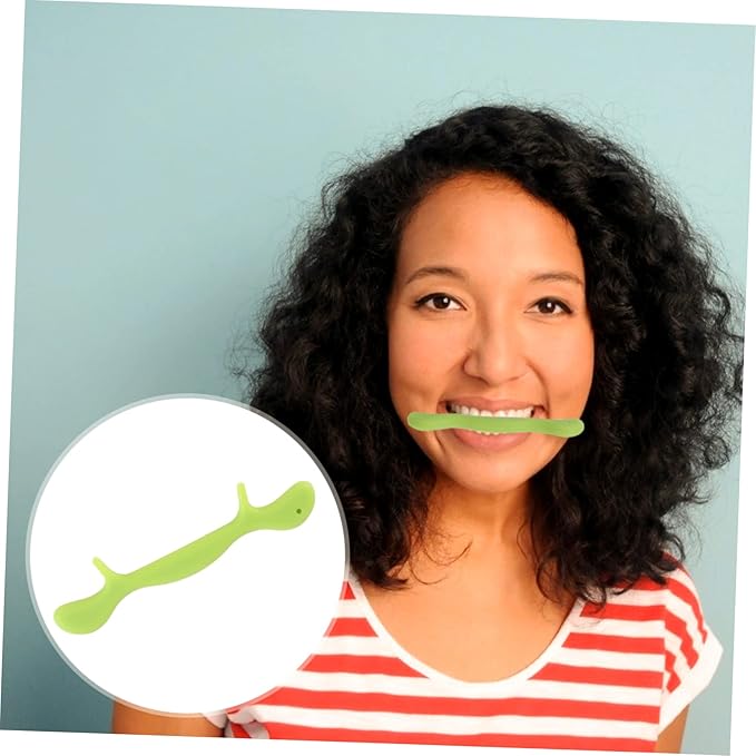minkissy 3pcs Smile Practice Tool Silicone for Stuttering Mouth Exerciser for Facial Muscle Strengthening Portable Wrinkle Tool for Ages