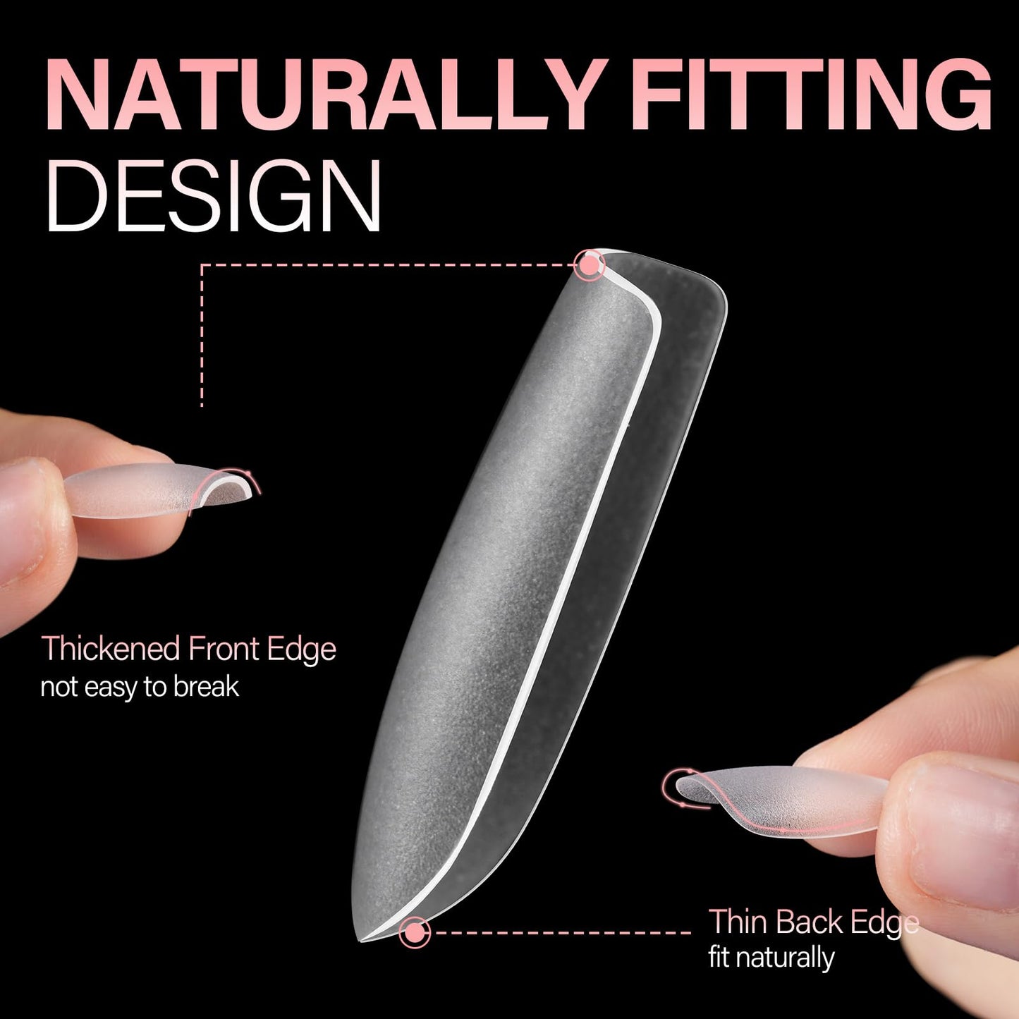 AILLSA Short Coffin Nail Tips 450PCS Full cover Double-sided Matte Gel Nail Tips Adhesion Pre-Shaped Press on Nails Tips for Home DIY Nail Arts Salon 15 Sizes