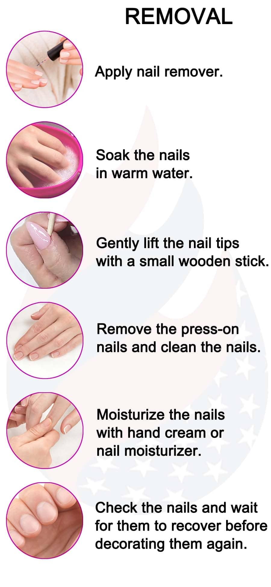 Gleamrain Handmade Press on Nails Long Length Square Shape M Size - 10Pcs - Gleamrain Design 902