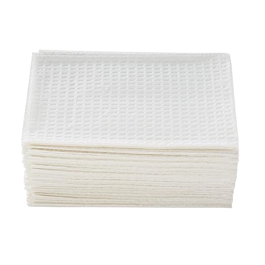 McKesson Disposable Towels [Pack of 500] for Dental Bibs, Nails, Tattoo, Dentist, Medical - 13 x 18 in, 2-Ply Tissue, Waffle Embossed, White