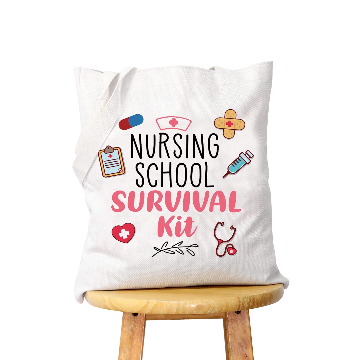 WCGXKO Nurse Gift Nurse Cosmetics Gift Nursing School Survival kit Gift for RN CNA LPV BSN LVP (NURSING SCHOOL tote)