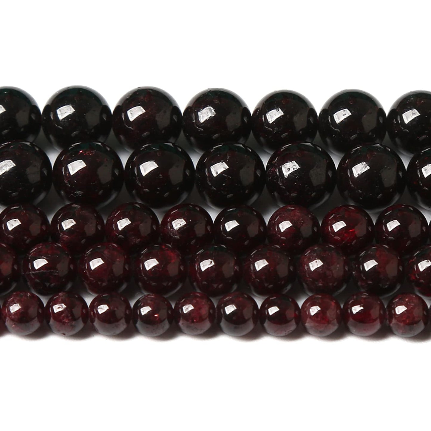 6MM 60PCS Natural Garnet Gemstone Loose Beads for Jewelry Making DIY Bracelet Crystal 1 Strand