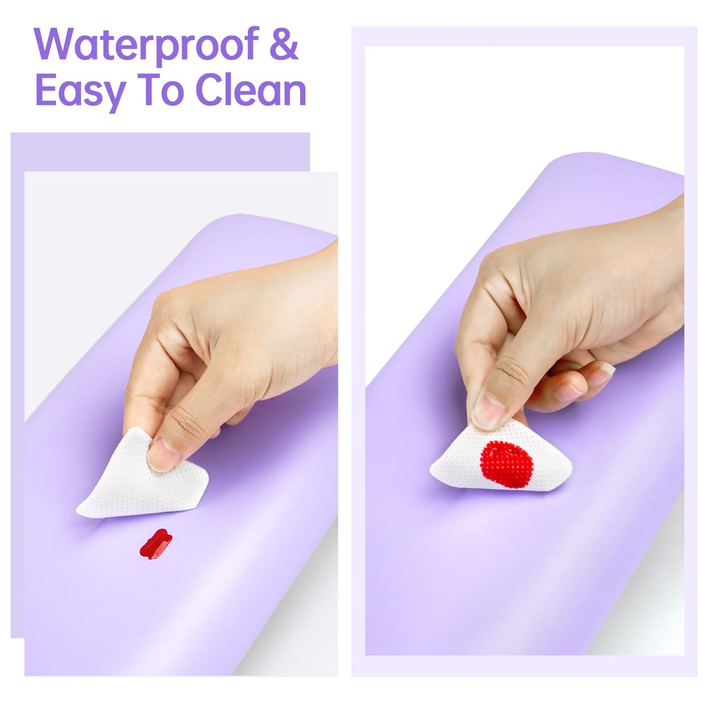 Big Arm Rest for Nails Cushion, Microfiber Leather Hand Rest for Nails Tech, Hand Rest Pillow for Nails Toenails, Detachable Nail Art Accessories Tool for Nails Tech (Purple)