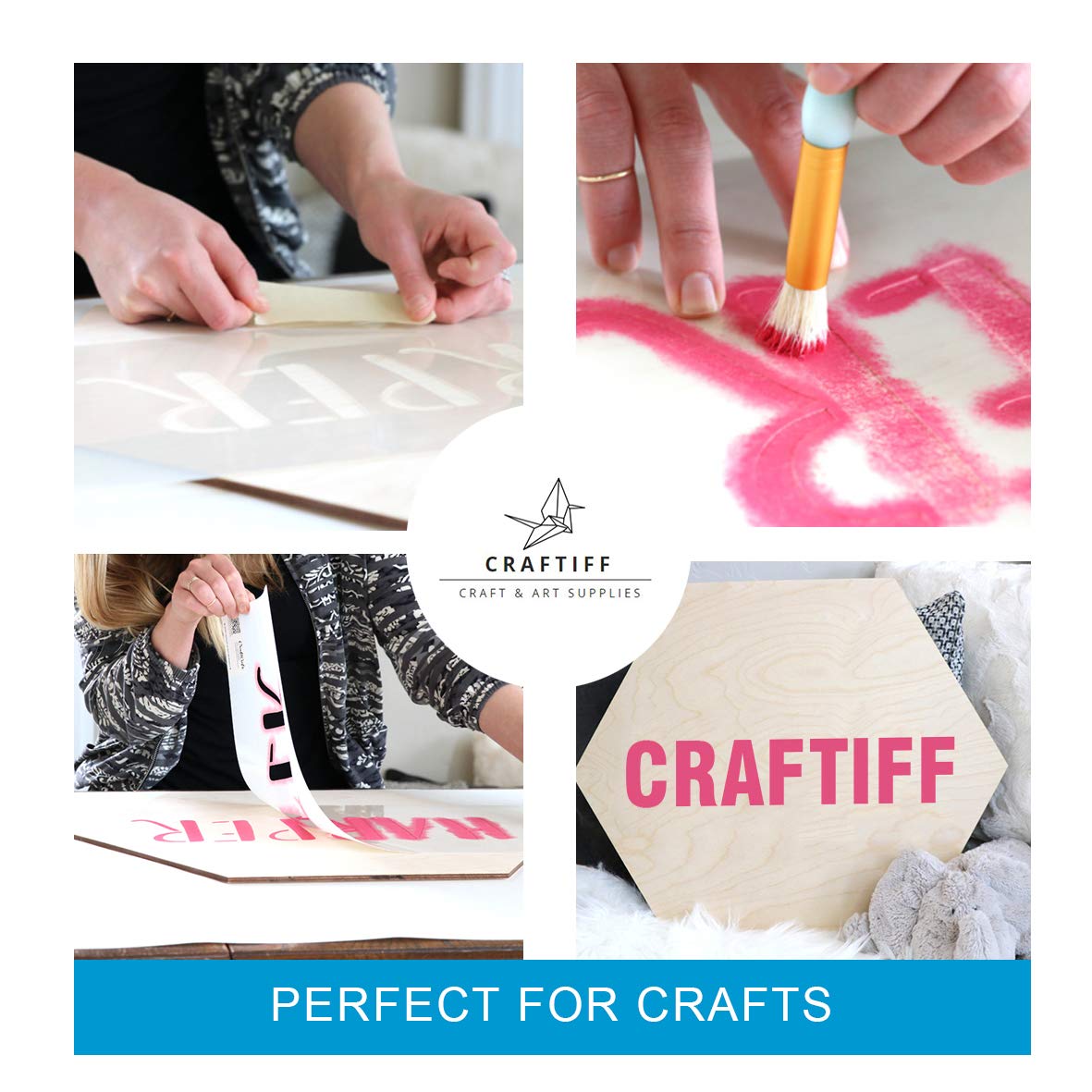 30 Pieces 6 mil Extra Thick Blank Stencil Film Mylar Template Sheets Clear Acetate, 12 x 12 Inches by Craftiff