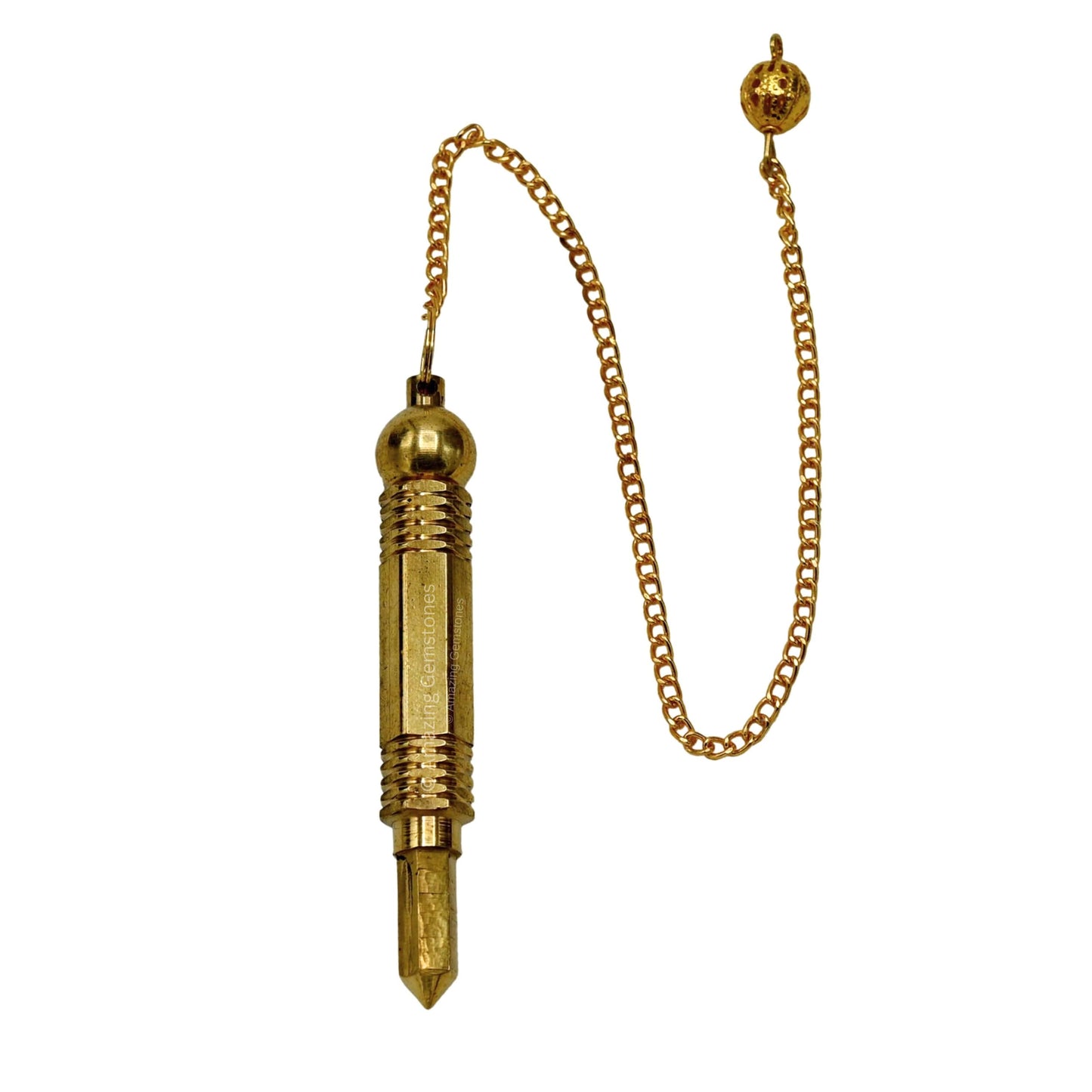 Amazing Gemstone Healing Metal Pendulums for Divination, Gold 3 Piece Steel Copper Pendulum High Energy Pendulo de Bronce Pendulos de Mesa MP45