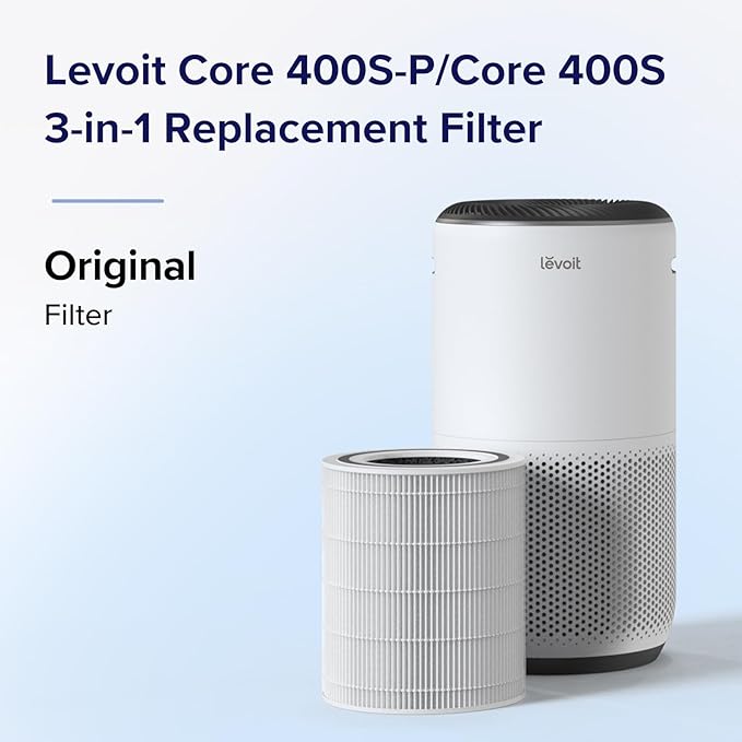 LEVOIT Core 400S-P Air Purifier Original Replacement Filter, Supports HEPA Sleep Mode & Humidifiers for Bedroom Large Room Home, (6L) Cool Mist Top Fill Essential Oil Diffuser