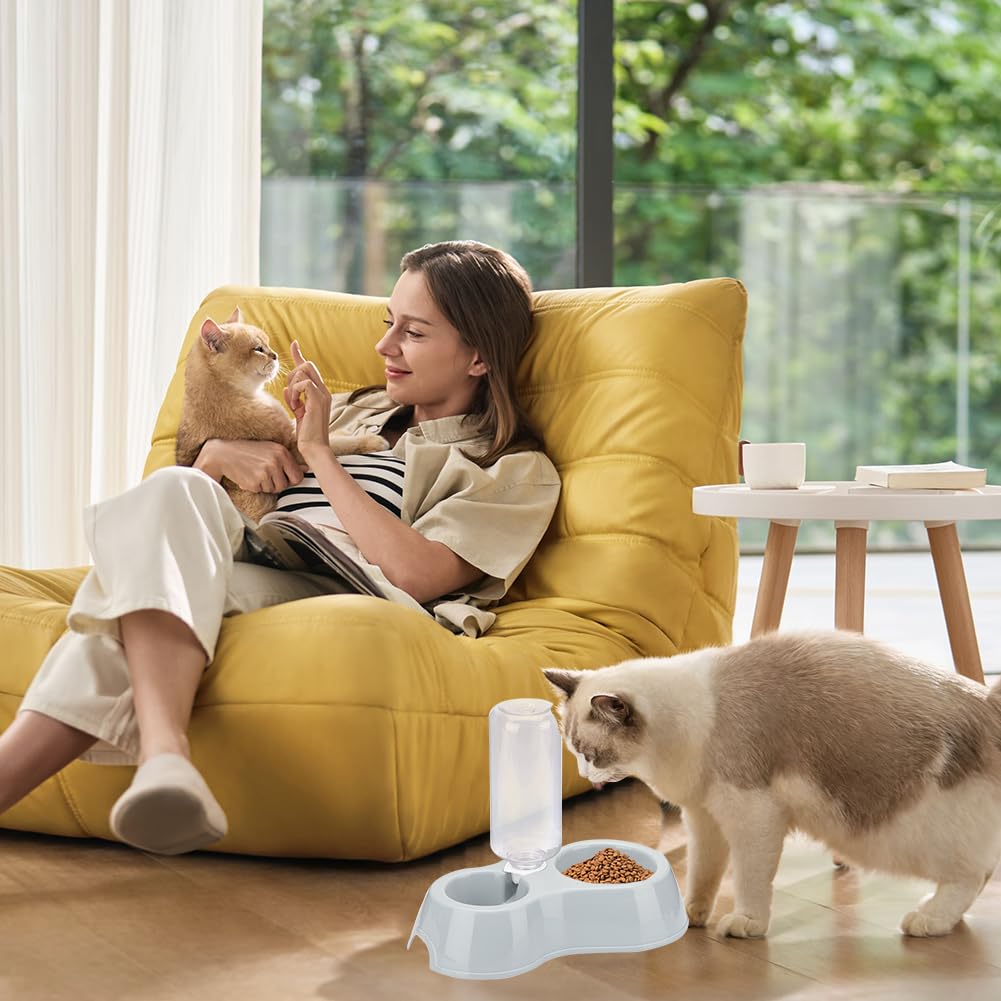 Kitten Starter Kit - 16 Pcs Cat Essentials Set Includes Litter Box, Toys, Collars, Scratch Pad, Nail File, Automatic Feed Bowls, Grooming Gloves (Purple, 16 Pcs)
