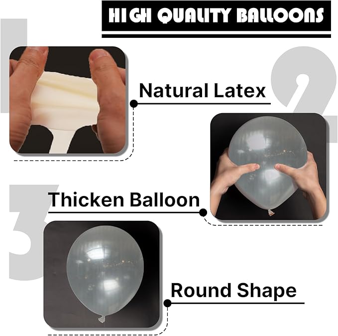 PartyWoo Clear Balloons 85pcs Different Sizes of 18 12 10 5 Inch Transparent Balloon Arch Kit for Graduation Wedding Baby Shower Bridal Shower Anniversary Birthday Party Decorations Clear-Y2