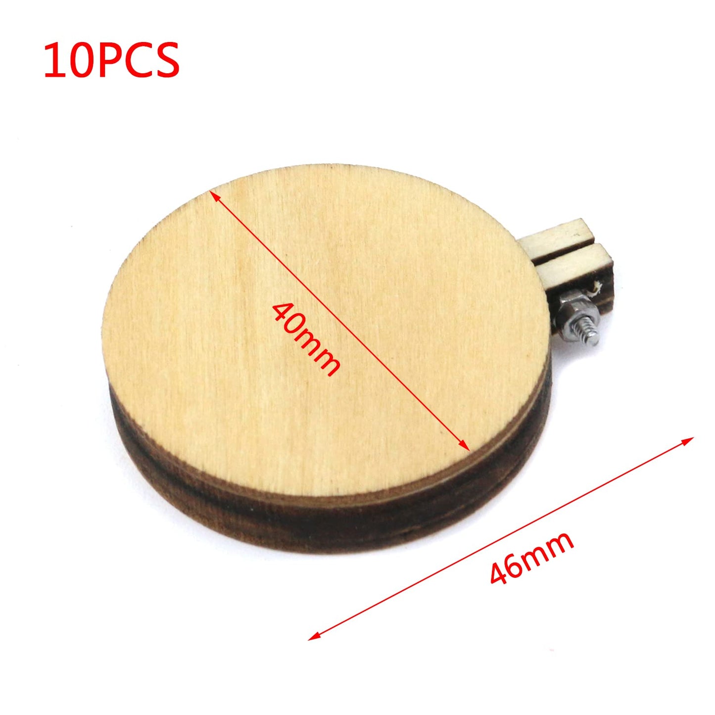 Dnyta 10pcs Mini Embroidered Hoop Round Tiny Cross Stitch Hoops for Art Craft Sewing Keychain Earrings Jewelry(1.6")