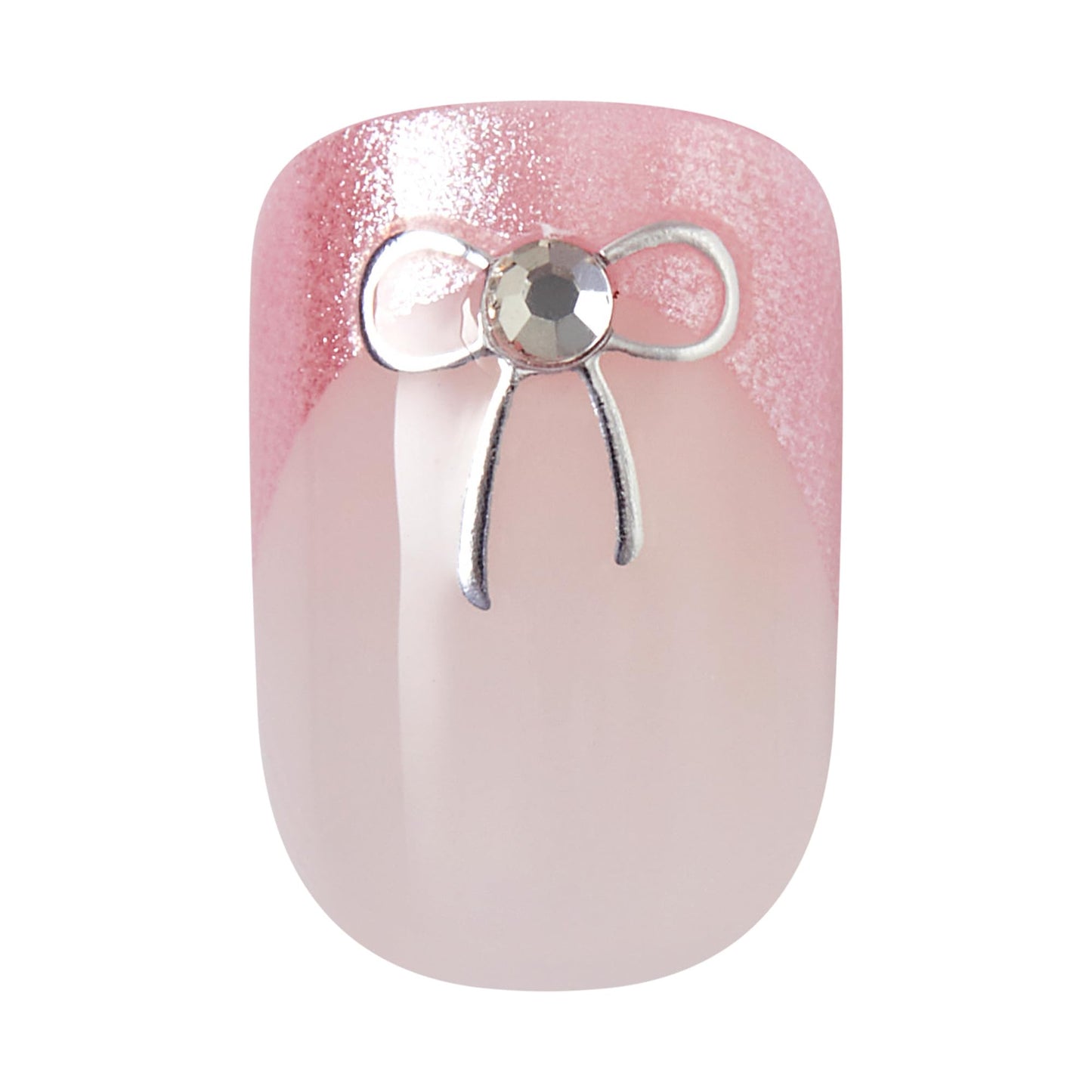 Kiss Impress No Glue Mani Press On Nails, Design, 'Soft Petals', Pink, Short Size, Squoval Shape, Includes 30 Nails, Prep Pad, Instructions Sheet, 1 Manicure Stick, 1 Mini File