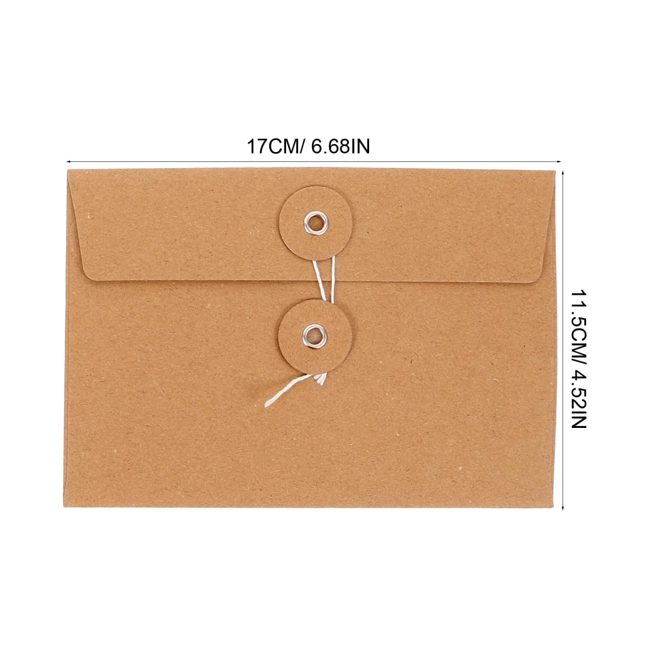 FUNOMOCYA 20Pcs Kraft Paper Wire Organizer Bags with String Tie Document Envelopes for Letters Files Invitations Office File Folder Storage