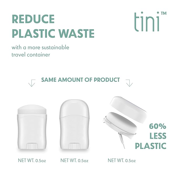 Tini Naturals Mini Travel Size Deodorant, Unisex Aluminum Free Deodorant with Coconut Oil & Shea Butter, 0.4oz each (12 Pack), Cool Cucumber Scent