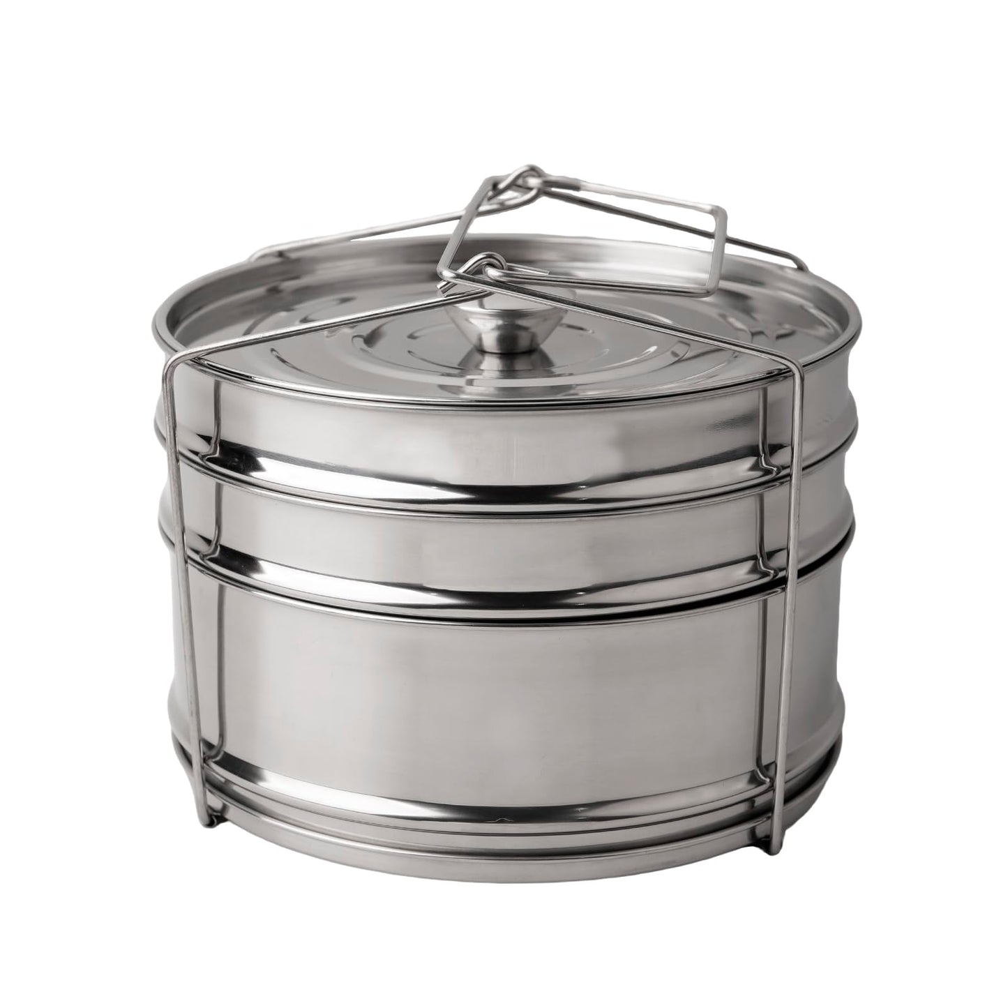 YQGQSUAK 3-Tier Stackable Steamer Insert Pans with Sling for Instant Pot Accessories 6/8 Qt - Pot in Pot, Food Steaming Trays, Dishwasher Safe, 304 Stainless Steel, 7.6" x 8.3"