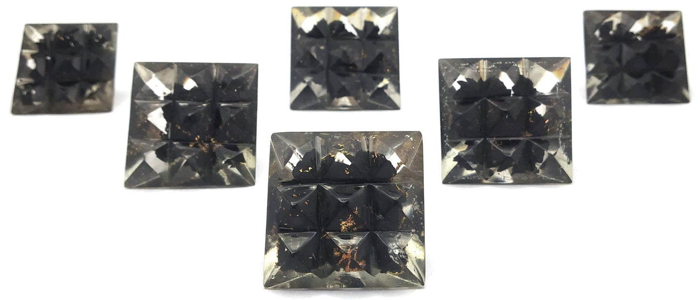 Amazing Gemstone Shungite Lemurian Orgone Pyramid - 30mm Small Orgonite Pyramids with Crystals and Healing Stones - Authentic Organite Gifts