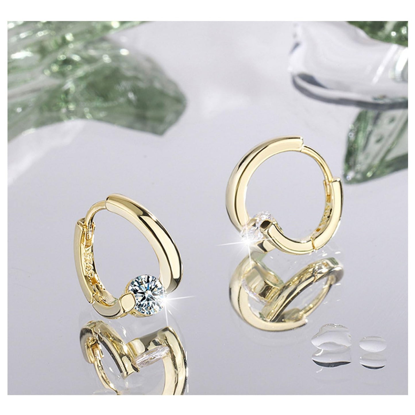 Lymphvity Earrings for Women Halolux Lymphvity Germanium Earring Atheniz Lymphatic Earring Lymphatic Drainage Earrings (Gold)