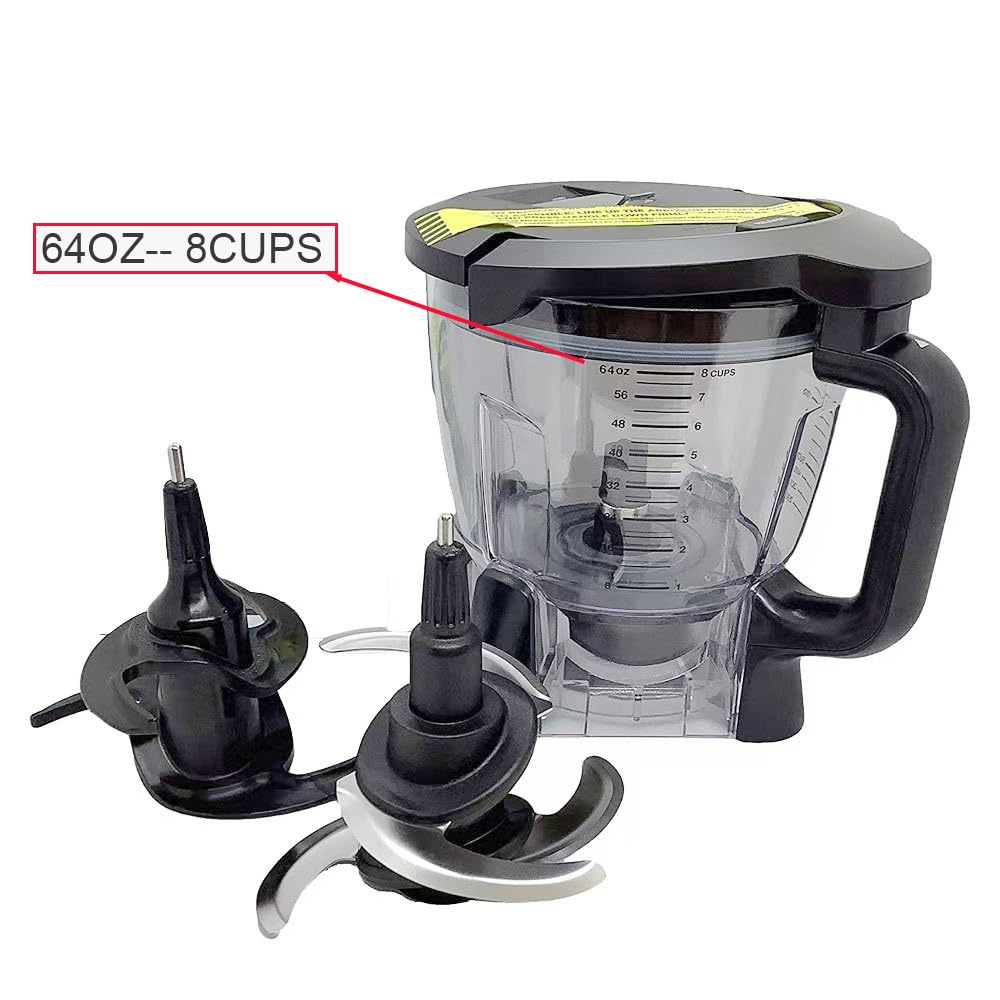 4 Blade Ninja Blender Blade Replacement Parts Compatible with 64oz(8Cup)72oz(9Cup) Food Processor Bowl Ninja Blades Auto iQ Chopping Blade 319KKU770 for Pitcher BL681A BL682 BL770AMZ and More