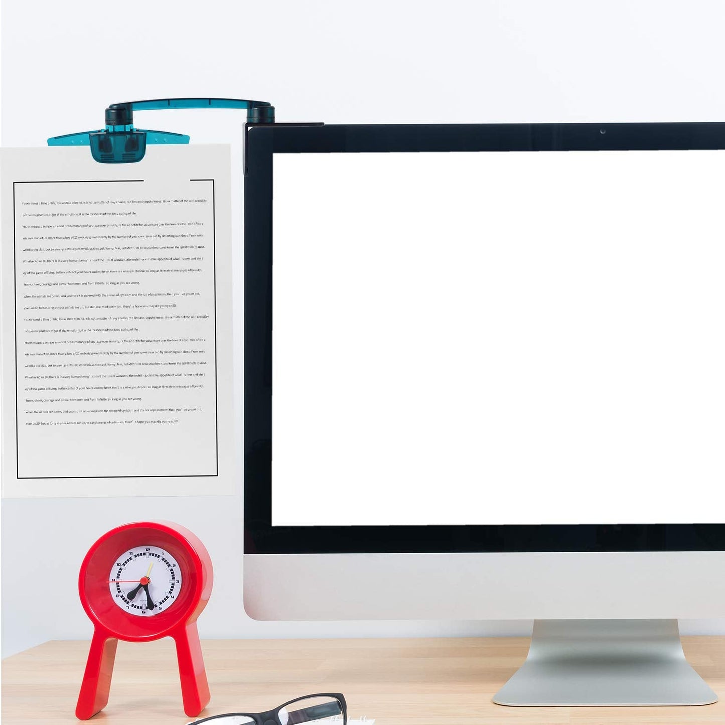 1 PCS Document Holder Clip for Typing Reading Document Copy Folder, Green