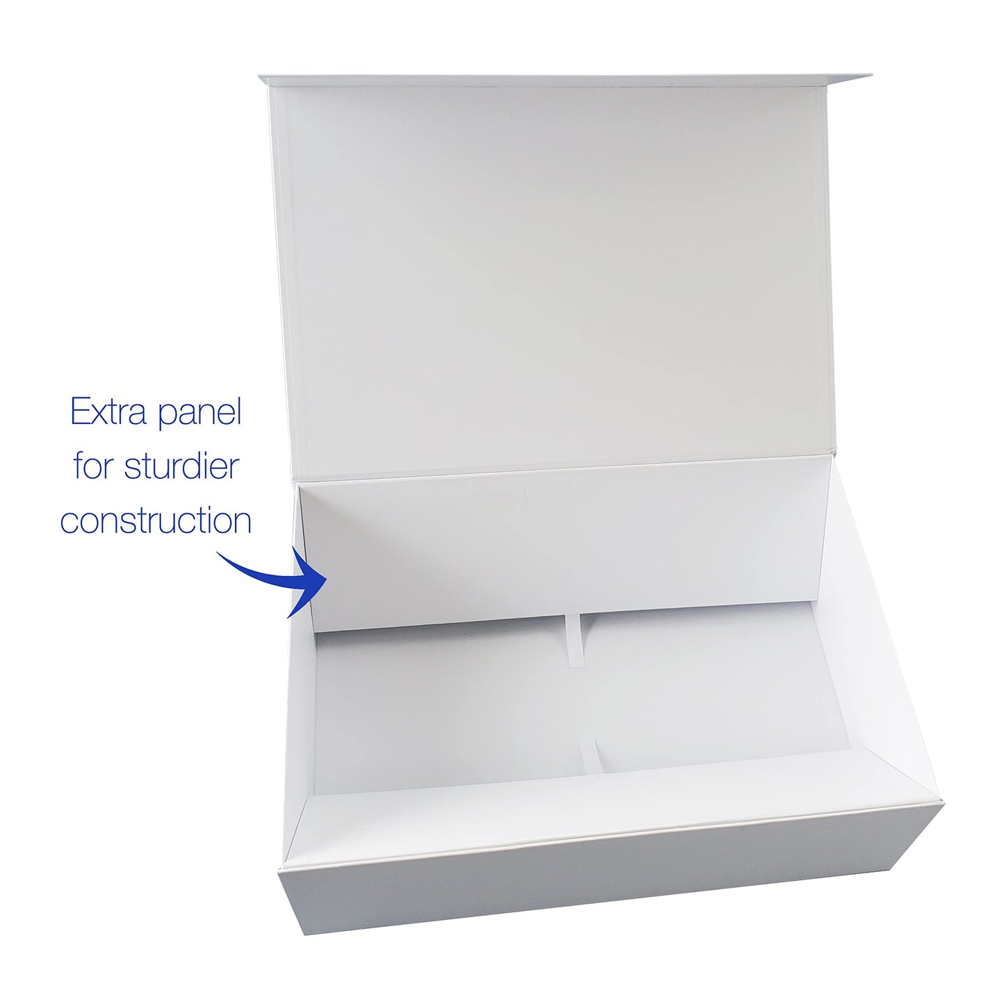 5PC Gift Boxes with Lids 10"x6.7"x2.8" - Matte, Collapsible Magnetic Closure Gift Box for Presents - Groomsmen & Bridesmaid Proposal Boxes, Wedding, PR, Birthdays, Holidays - White