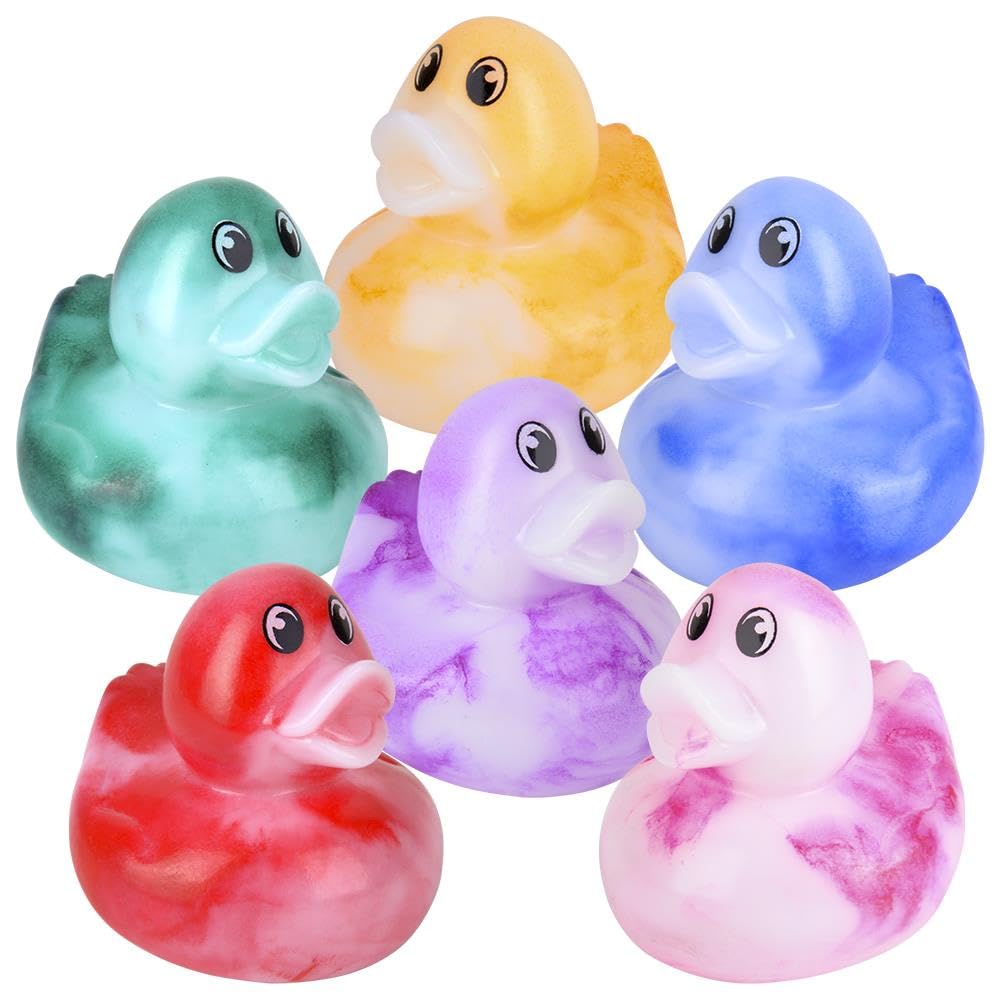 Rhode Island Novelty 2" Marble Rubber Ducky Assortment 100ct