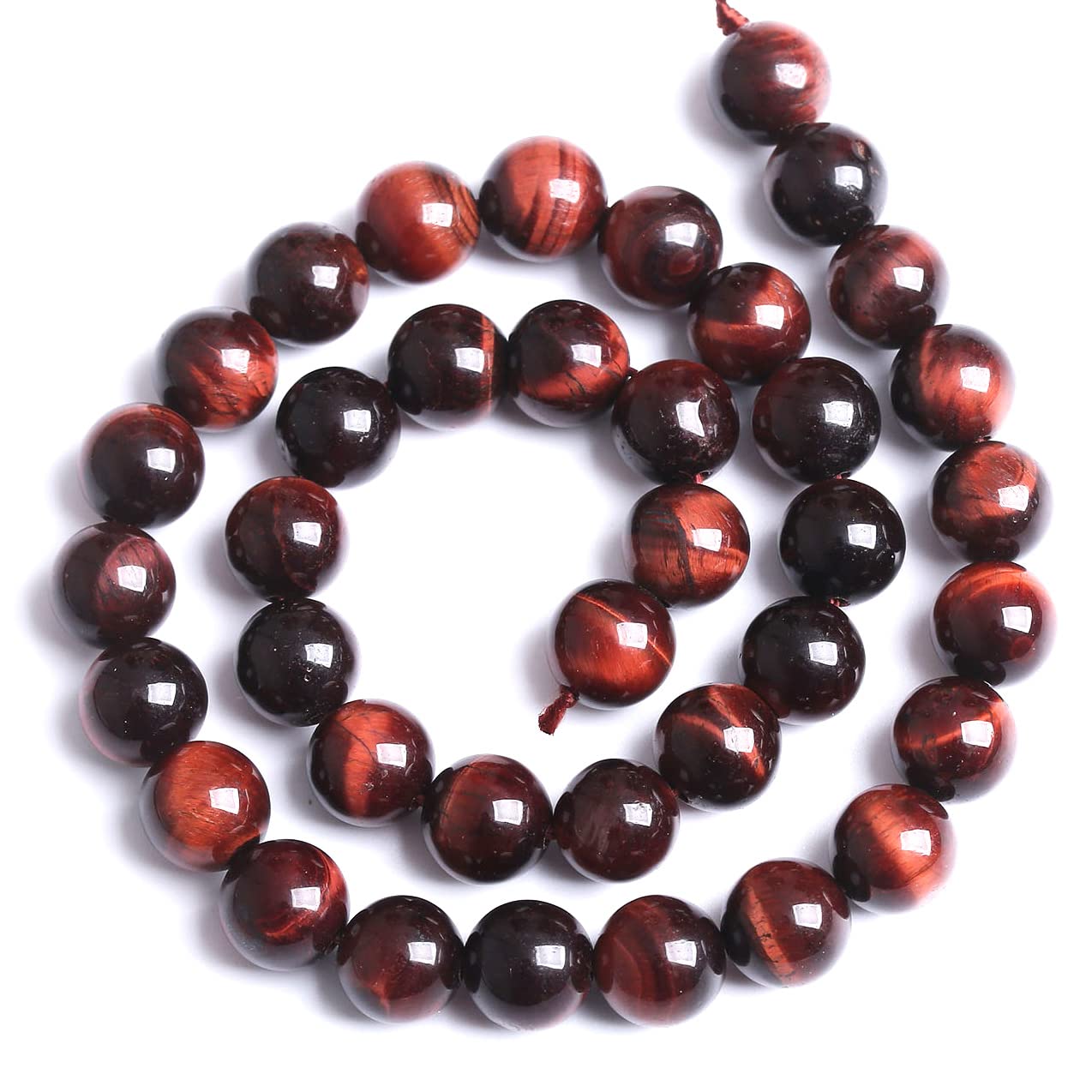 36PCS 10MM AAA Red Tiger Eye Stone Beads Natural Gemstone Bead Crystal Healing Energy Jewelry Making DIY 15 inches