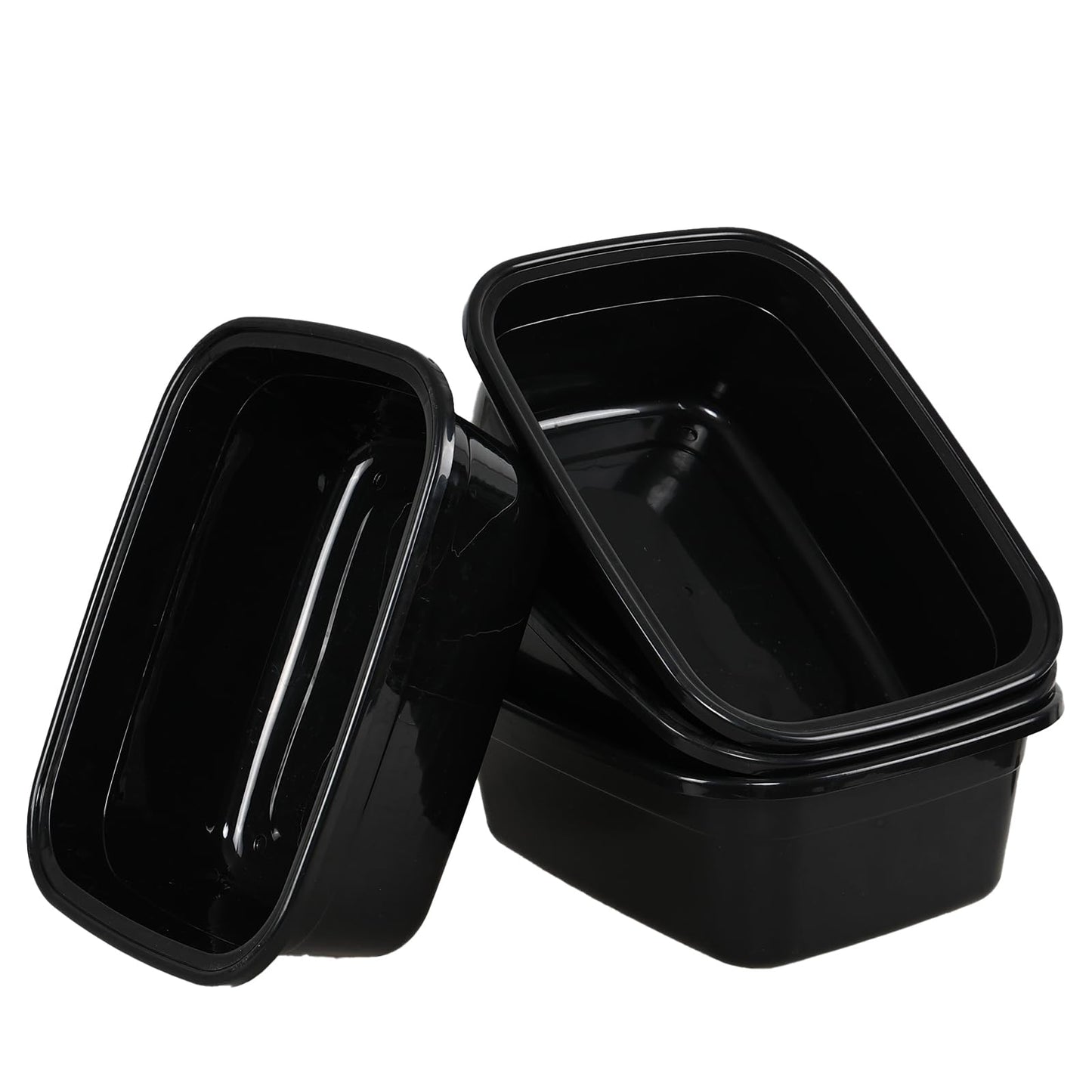 Sadstory 14 Quart Plastic Wash Tub, Black Rectangular Dishpan, 4 Packs