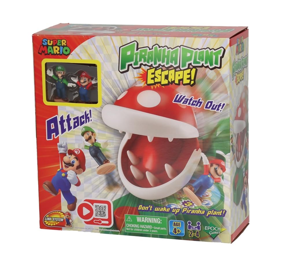 EPOCH Games - Super Mario Piranha Plant Escape Tabletop Game – Kids Family Board Game for Multiplayer Game Night, Ages 4+