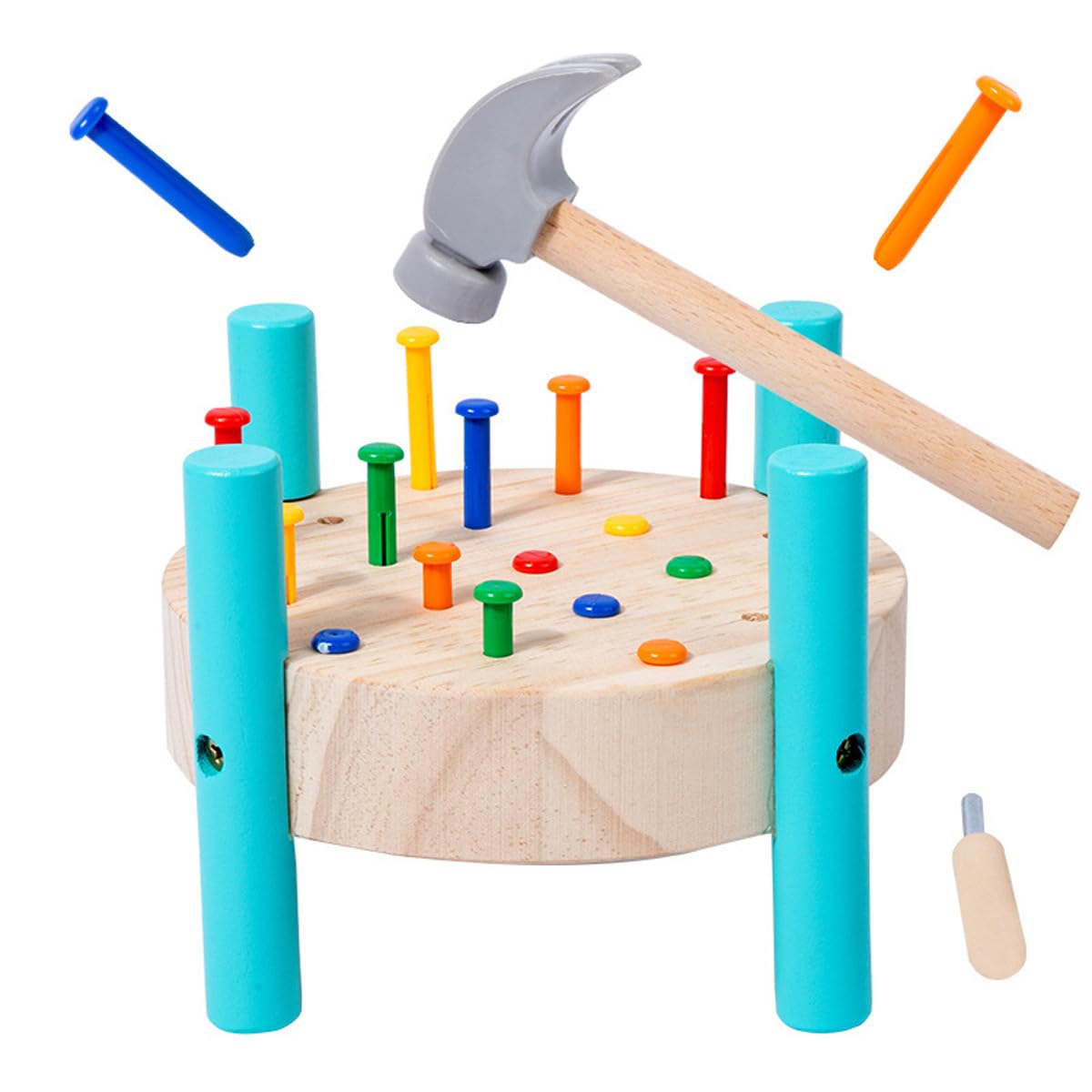 QZJVKBXY Wooden Baby Workbench Pounding Hammer Toy for Toddlers,STEM Educational Preschool Learning Toys for Kids.