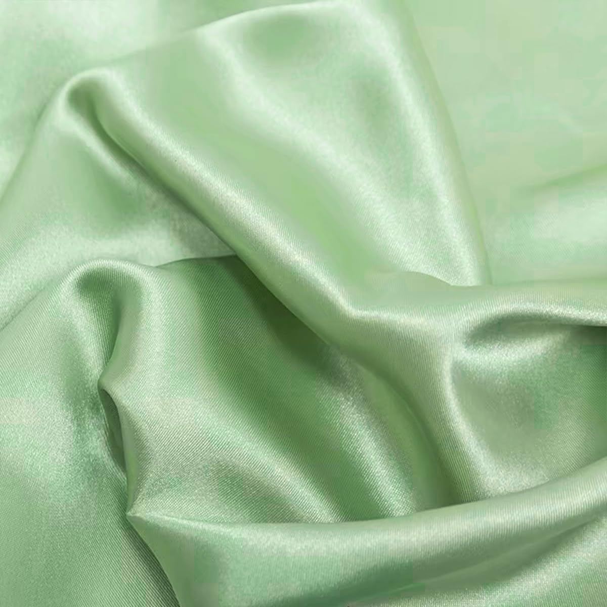 Sage Green Satin Fabric 10 Yards 60 Inch Wide Silky Polyester Lining Material for Bridal Shower Birthday Party Wedding Draping Decorations & Crafts Sewing DIY Decor