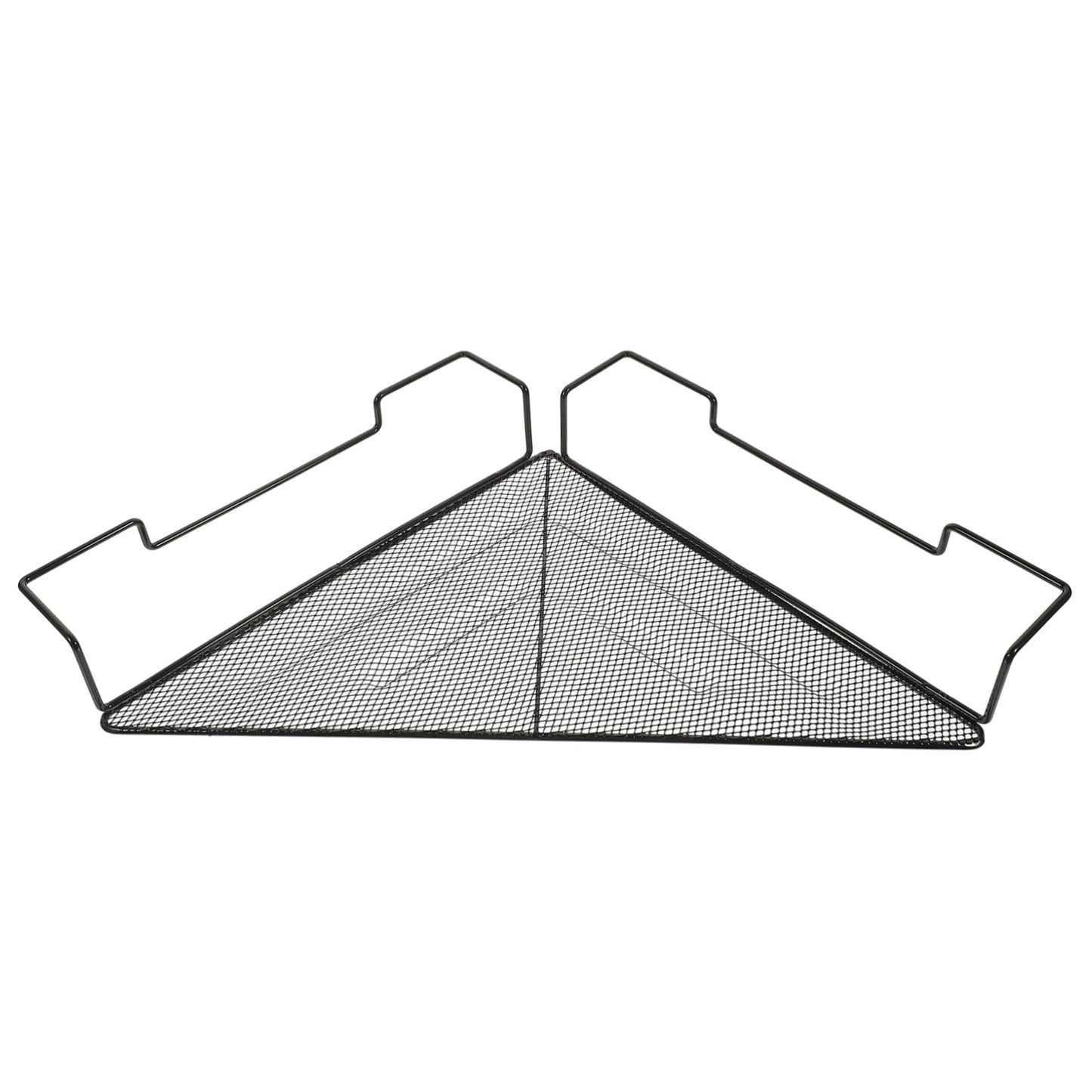 INOOMP Wire Corner Plant Pot Stand 18.7 Inch Triangular Storage Rack Organizer for Balcony Desk Office Indoor Flowerpot Display Shelf Holder