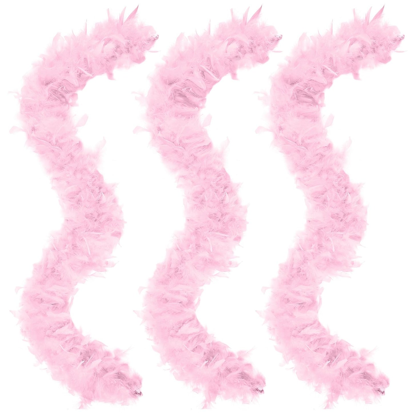 MehelloFeather Feather Boa 1.64Yards Turkey Feather Boa 30g for DIY Craft Wedding Party Halloween Costume Decoration(Pink)