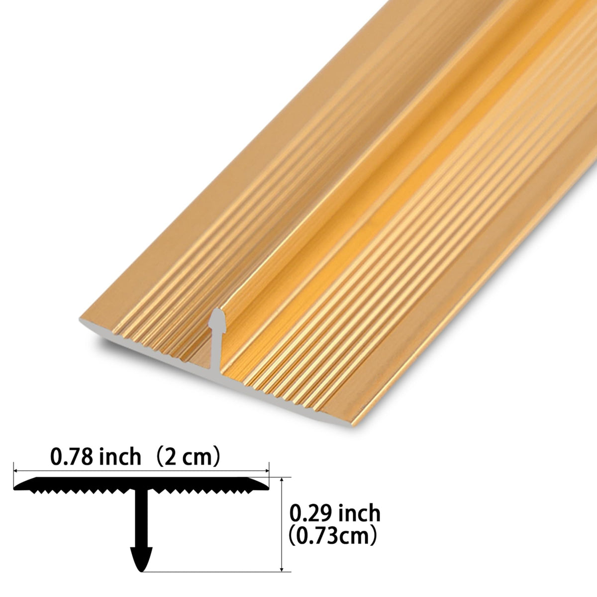 3Pcs Aluminum T Molding Trim & Floor Transition Strips (3 Count)